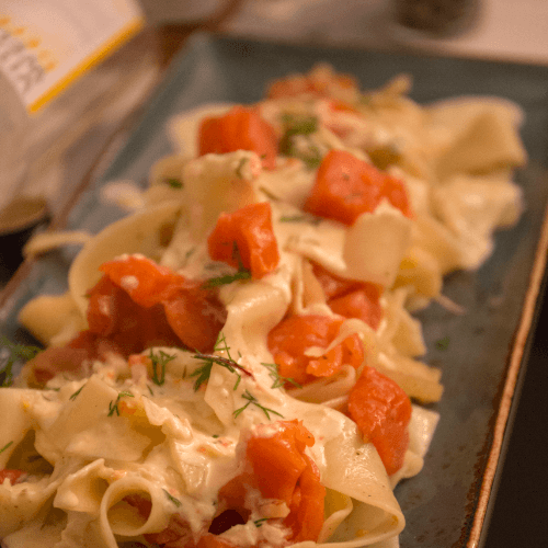 Spaghetti alla Lachsonara mit karamelisiertem Fenchel und Weisswein ...