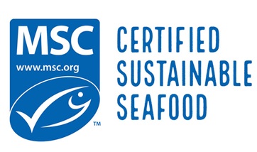 MSC logo with text: Certified Sustainable Seafood