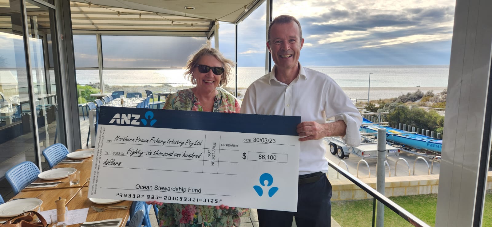 Annie Jarrett, CEO of the NPF Industry and Rupert Howes, CEO of the Marine Stewardship Council. Credit: Matt Watson