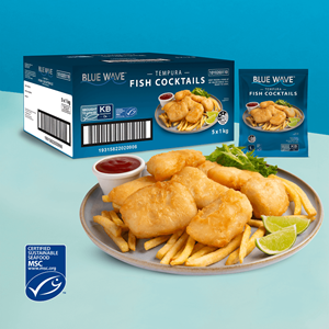 Blue Wave Tempura Fish Cocktails