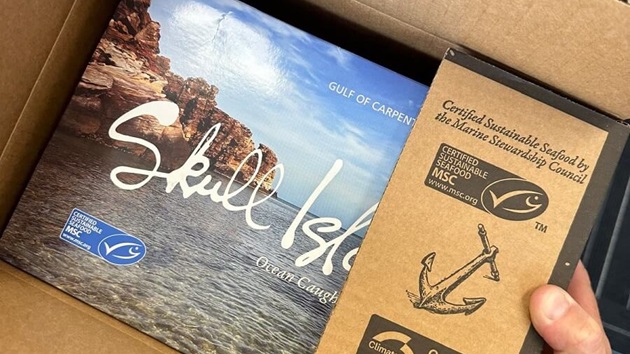 Look for the MSC blue fish tick label