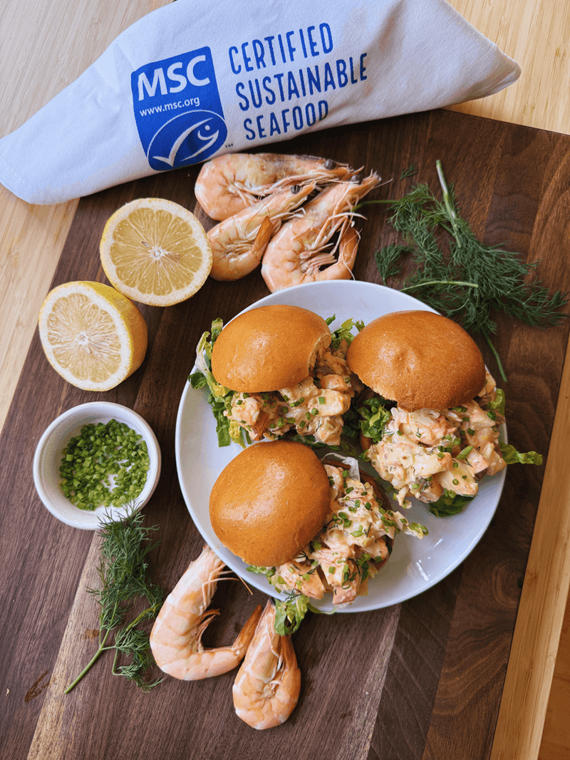 Christmas Prawn Rolls by Brendan Pang served