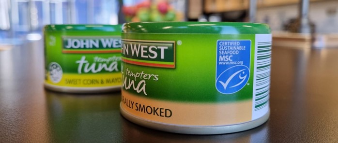 John West tuna cans