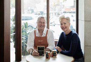 Heidi Walker with chef Neil Perry