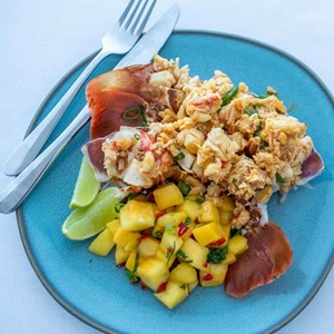Wild Smoked Tom Yum Lobster with Mango Salad
