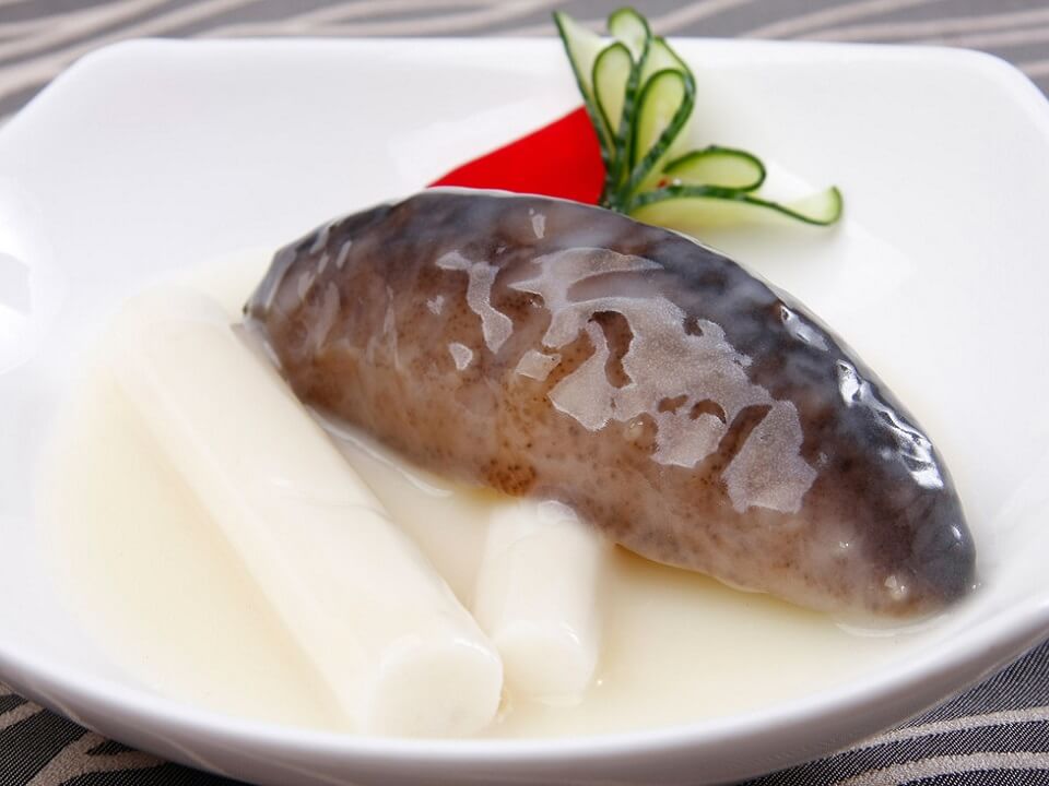 Sea cucumber on the table