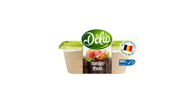 tonijnsalade in een bakje van merk Délio