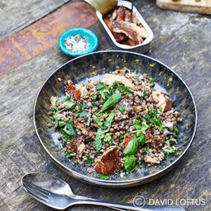 Salade de lentilles au hareng fumé