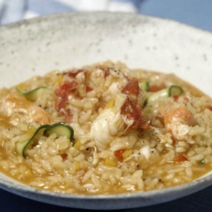 Kreeft saffraan risotto