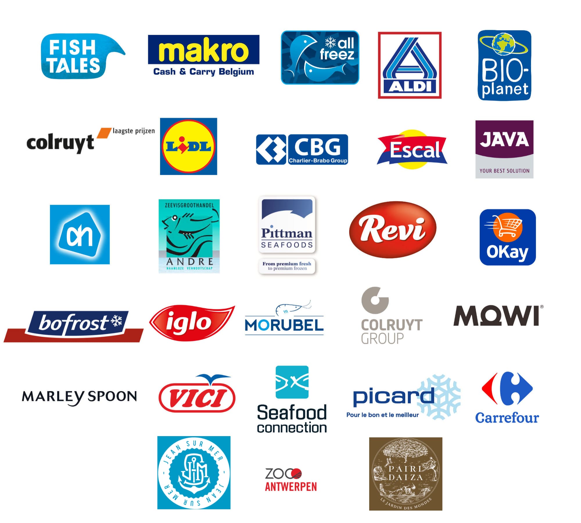 logo's van de partners van de Bewuste Visweek 2021