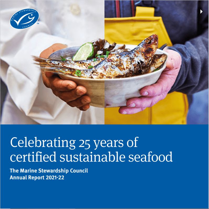 cover van het jaarverslag van Marine Stewardship Council 2021-2022