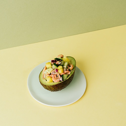 Gezonde garnalencocktail met mango & avocado