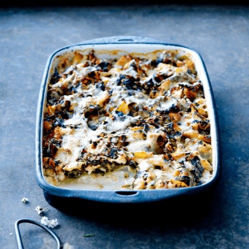 Vislasagne met cottage cheese