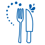 cutlery icon blue