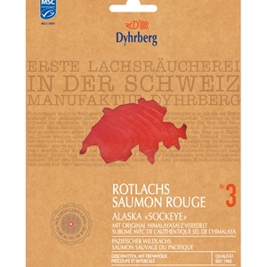 Alaska Wildlachs Sockeye geräuchert 130g