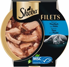 Produktfoto Sheba Filets Thunfisch und Huhn - link