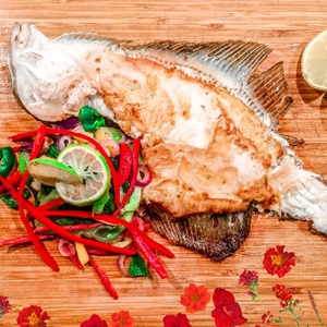 Gebratene Scholle mit Chili