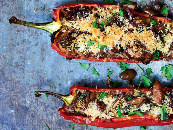 Gefüllte Paprika mit Thunfisch und Oliven