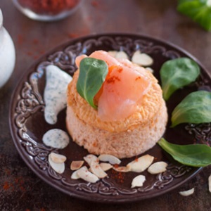 Lachsmousse mit Petersiliencreme