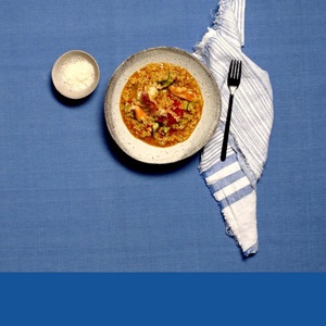 Safran-Risotto mit Hummer