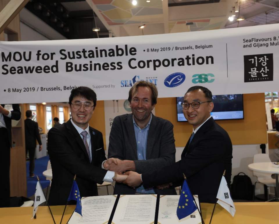 Gijang Mulsan MOU ceremony at Brussels Seafood Expo