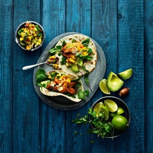 Happy fish tacos med mangosalsa