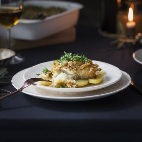 Crumble de bacalao