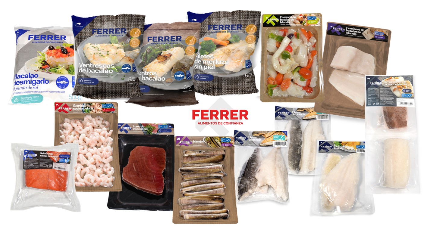 Ferrer, consolida una oferta comercial amplía y en alza de productos de la pesca sostenible (MSC & ASC)