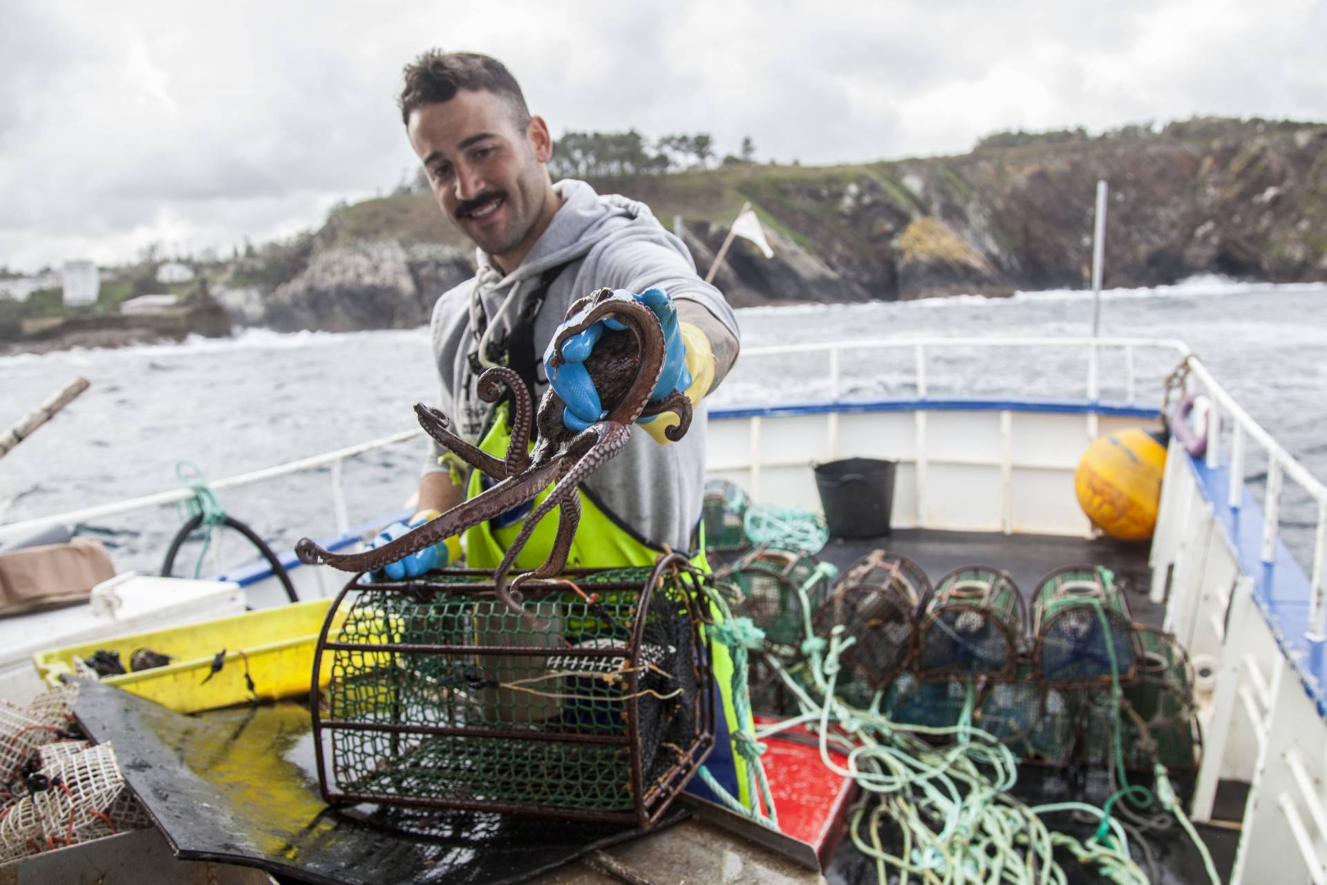 O polvo das Astúrias. Uma pequena pescaria com grandes conquistas.