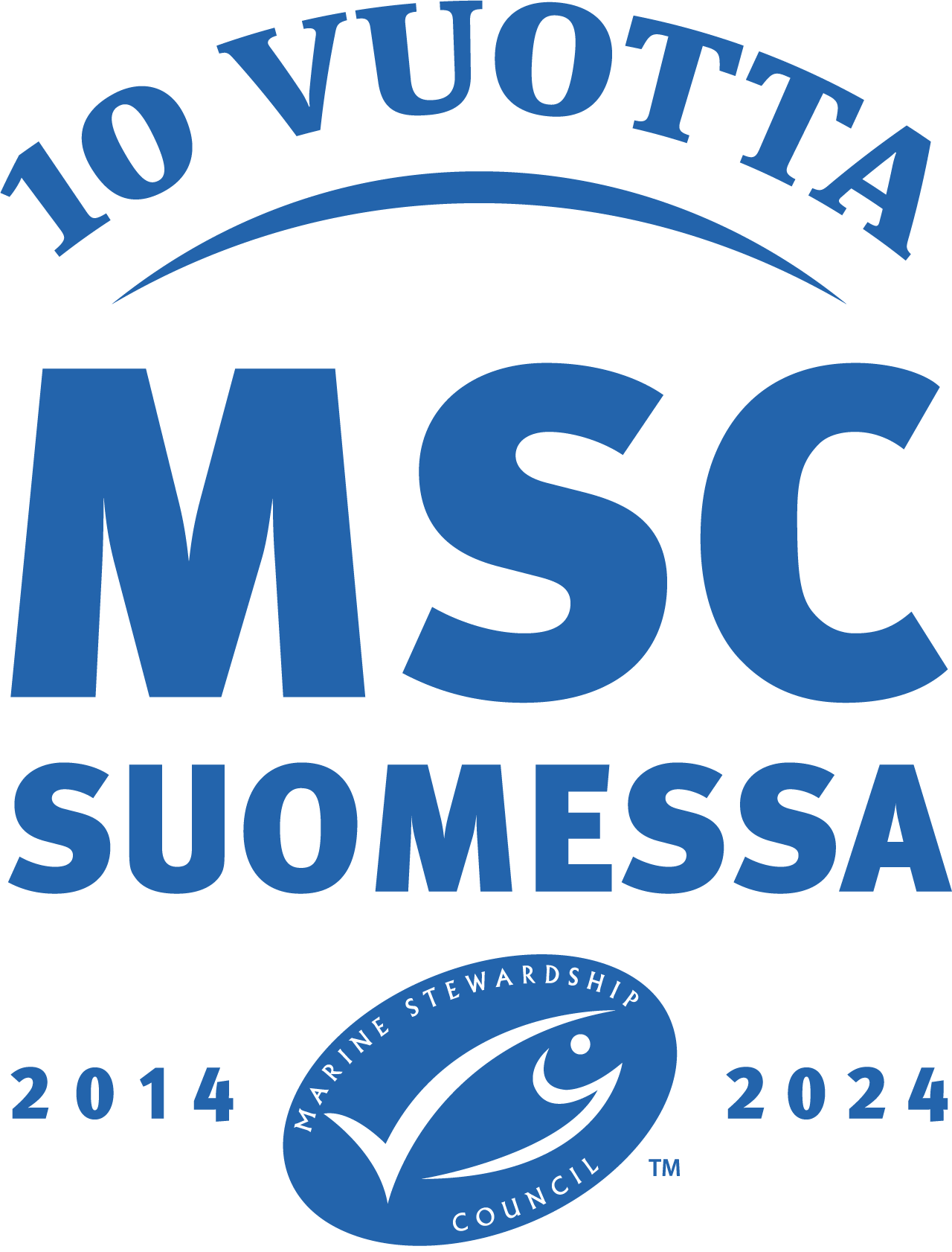 10 vuotta MSC Suomessa 2014-2024 BLUE