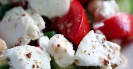 Flaked Wild Halibut Salad with a Crunchy Seed Topper