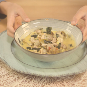 Soupe exotique de praires