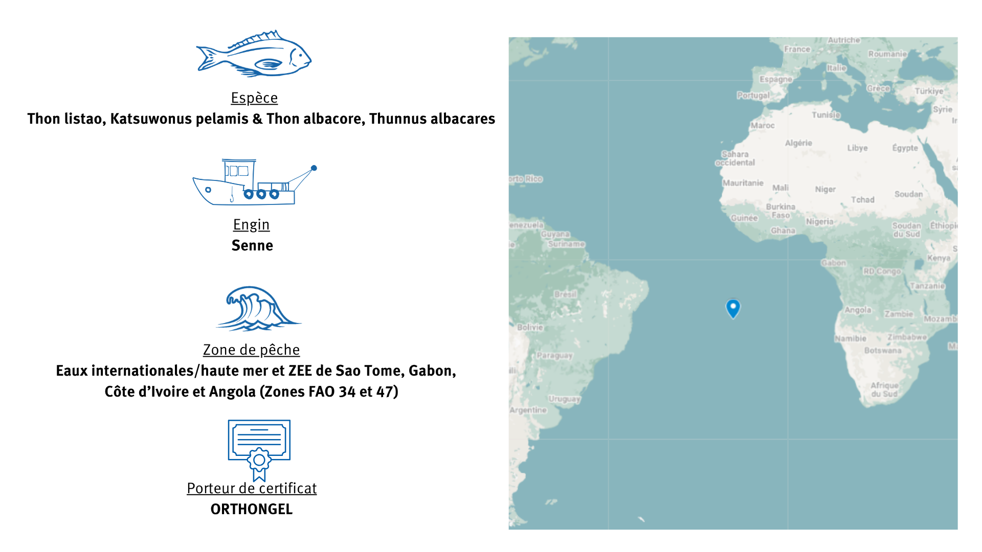 Fiche d'identité Pêcherie de thon dans l’Atlantique