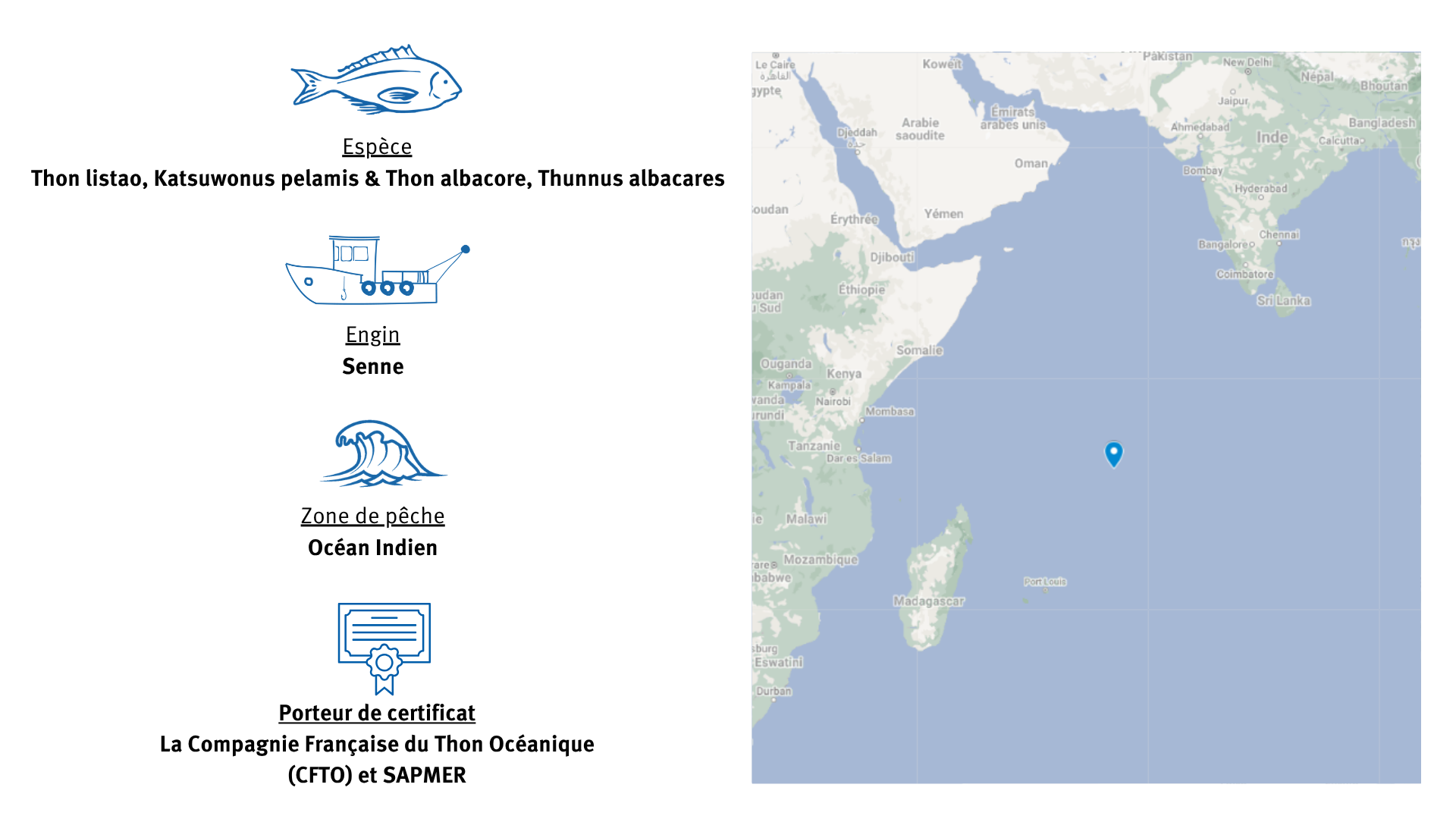 Fiche d'identité Pêcherie de thon listao en Océan Indien