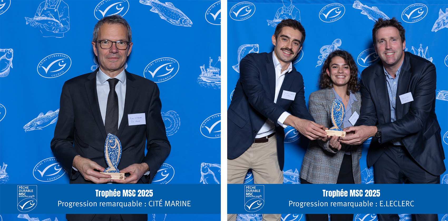Awards MSC Pêche Durable remis aux partenaires ayant la plus belle progression sur 15 ans