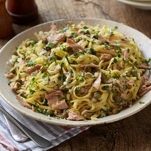 Linguine au thon à la sauce verte