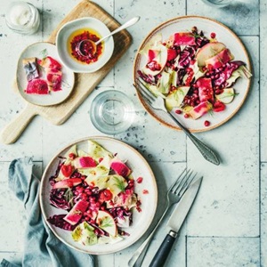 Salade de hareng fumé à la betterave façon gravlax
