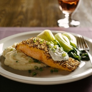 Saumon sauvage en croûte de sésame