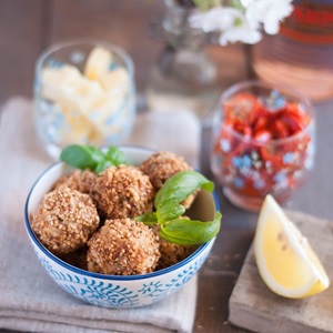 Croquettes de thon à la poudre d'amande et graines de sésame
