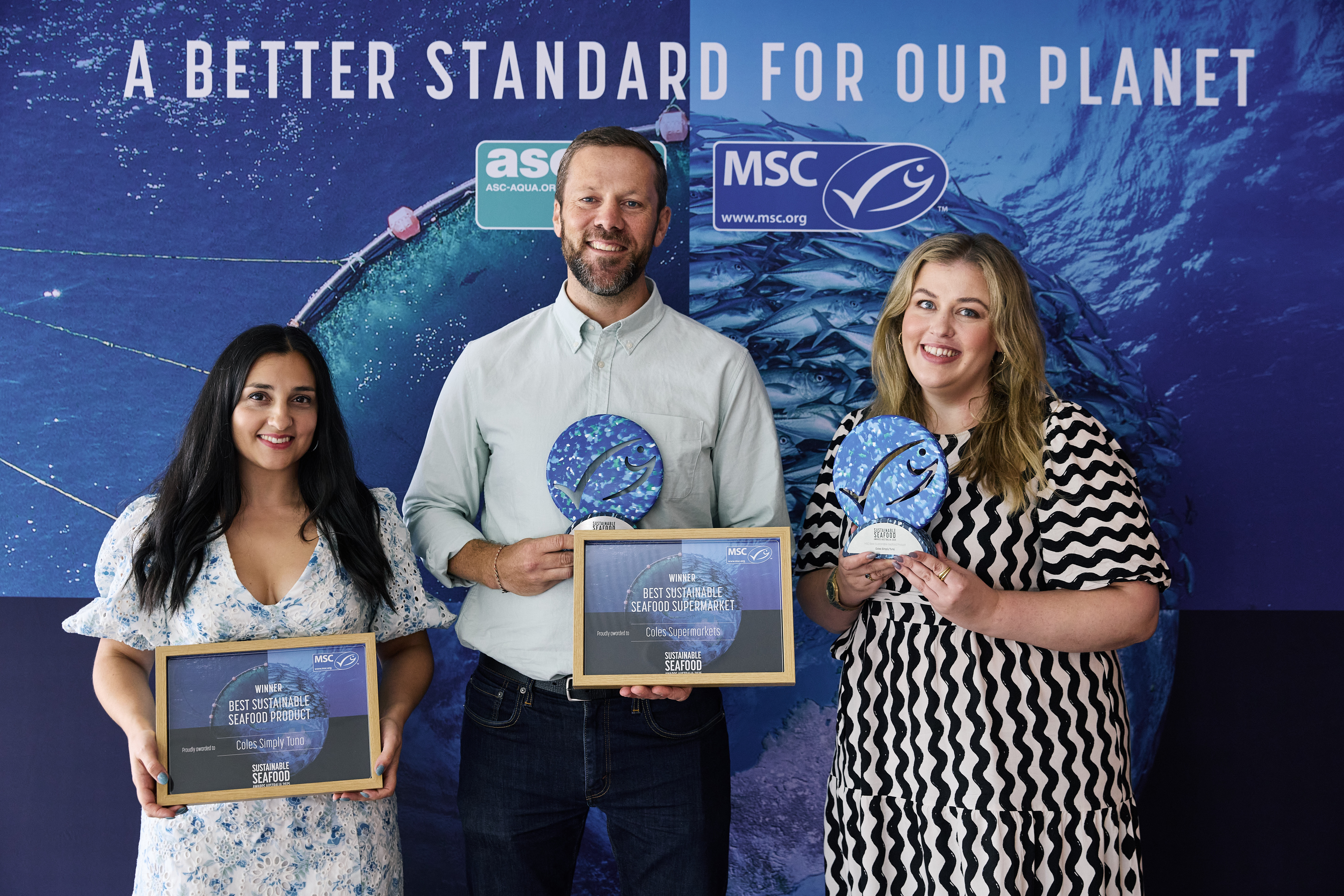 Coles was awarded MSC Best Sustainable seafood supermarket and product