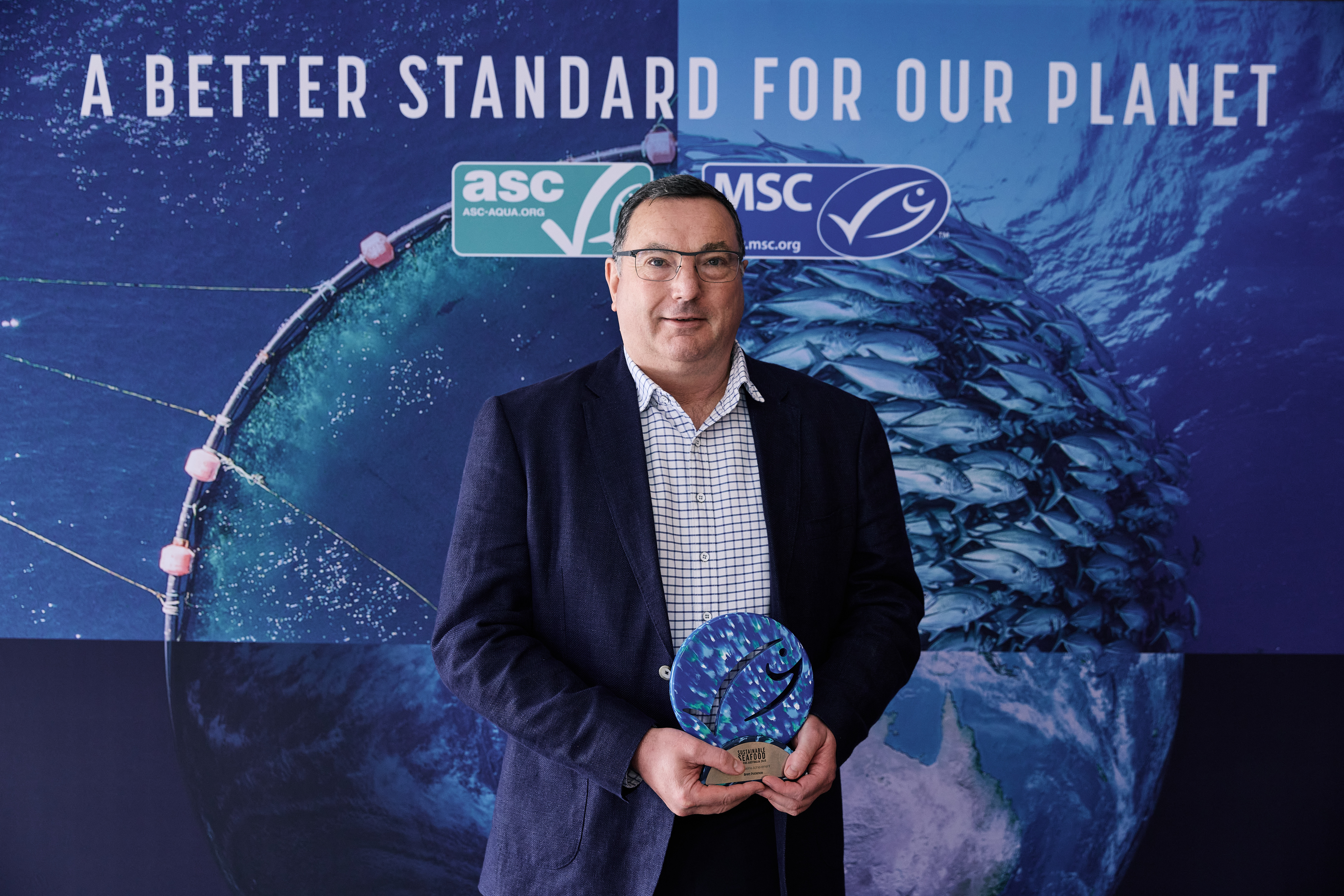 Brett Patience, National Seafood Development Manager, Bidfood won the MSC Lifetime Achievement Award