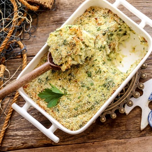 Klassisk fiskgratäng från skolan