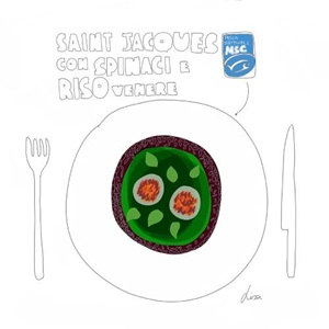 Capesante spinaci e riso