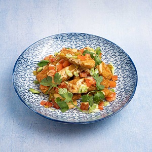 Nachos con bastoncini di pesce