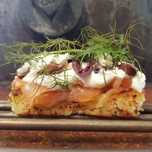 Toast met gerookte zalm