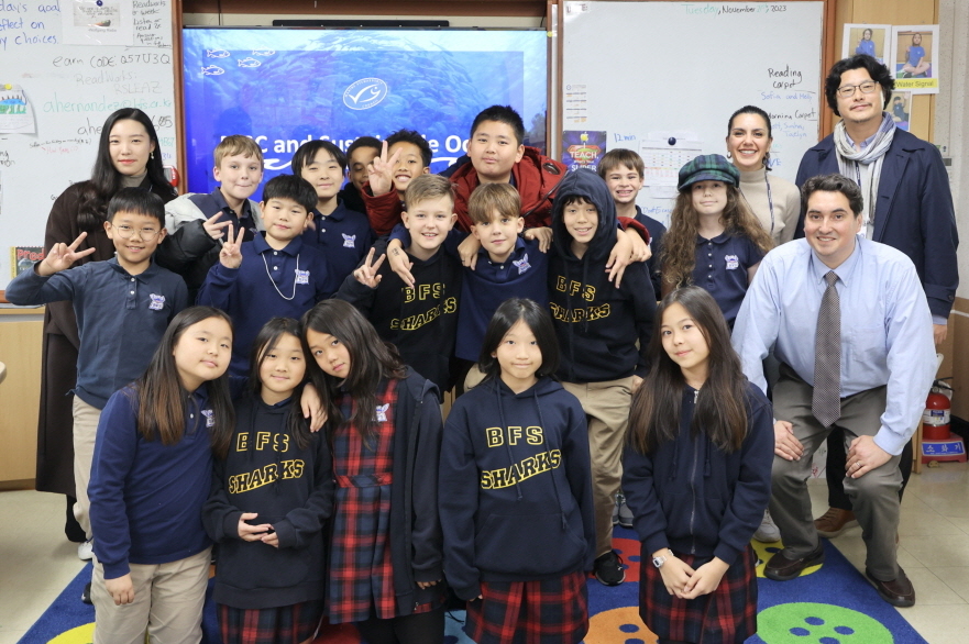 (231121 보도자료) MSC, 부산외국인학교와 세계 어업의 날 기념 해양환경 교육 진행