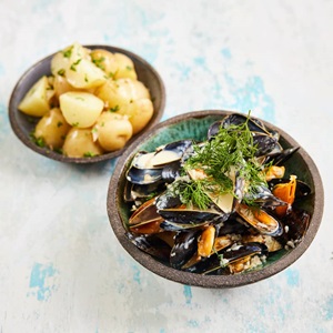 북유럽식 크림홍합(mussel)