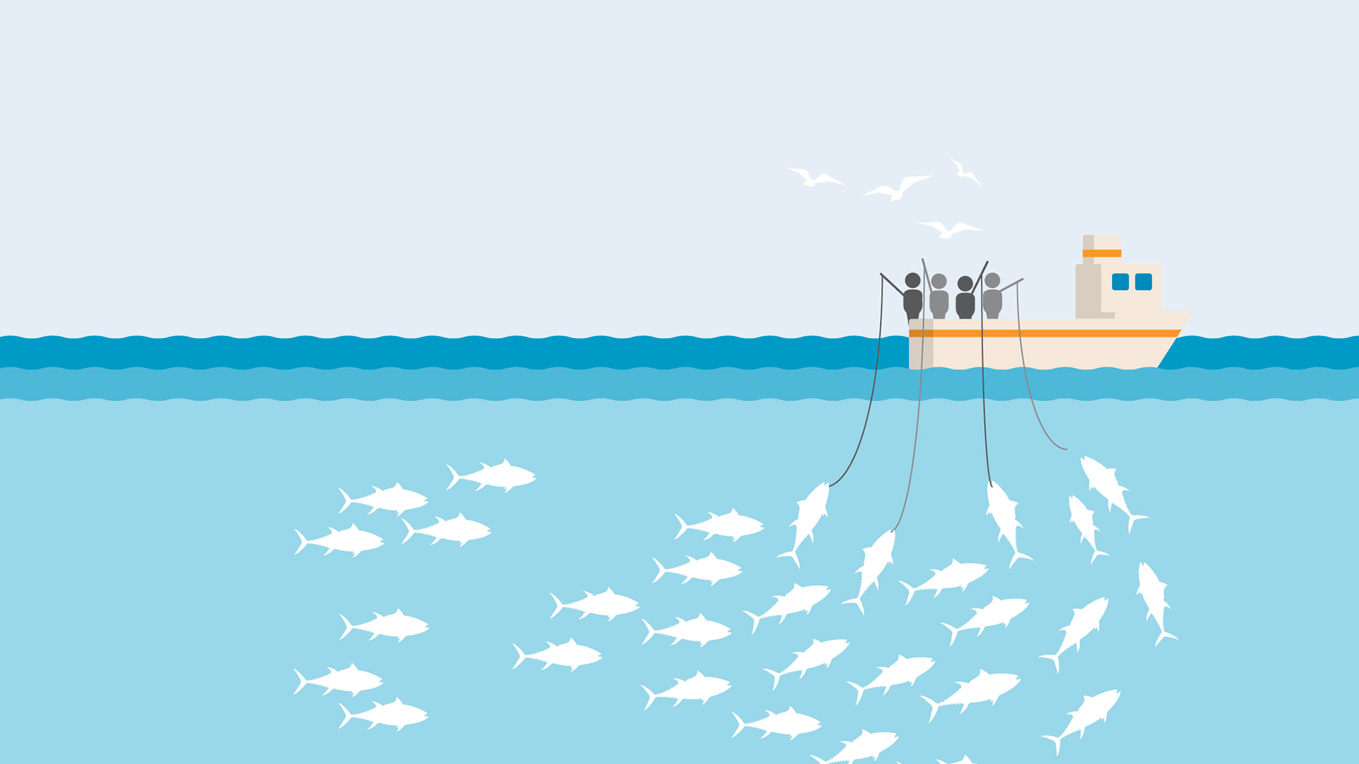 Pole and line illustration