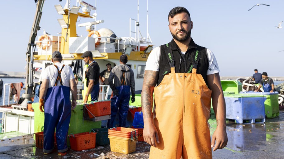 Adriano Pinto, boatswain on Iberian sardine vessel Vitória Coentrão.