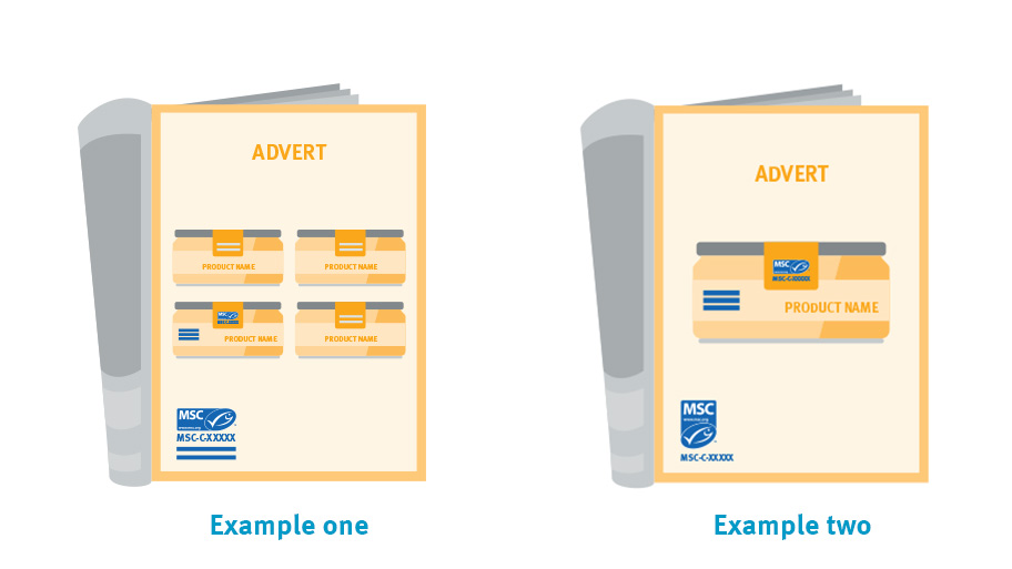 Two examples of using the MSC label to promote certified products